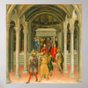 Saint Nicholas Gentile da Fabriano Kunstgewerbe Poster