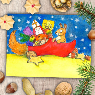 Saint Nicholas Tag Postkarte von Nicole Janes