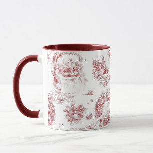 Saint Nicholas Weihnachten Französisches Land Rot  Tasse