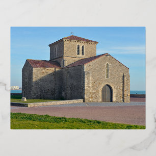 Saint Nicolas Priory at Les Sables d'Olonne Folien Feiertagspostkarte