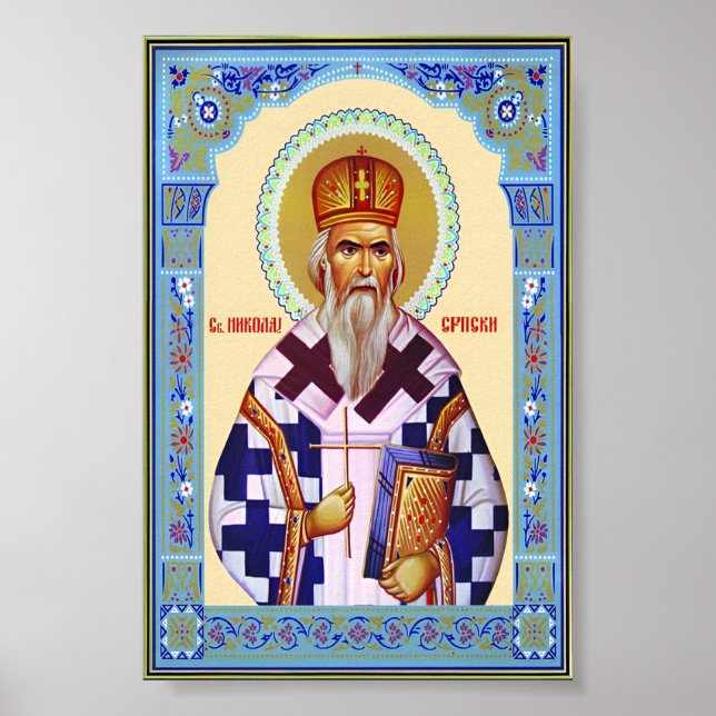 Saint Nikolai Serbisch Poster (Vorne)