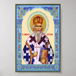 Saint Nikolai Serbisch Poster