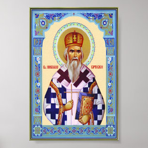 Saint Nikolai Serbisch Poster