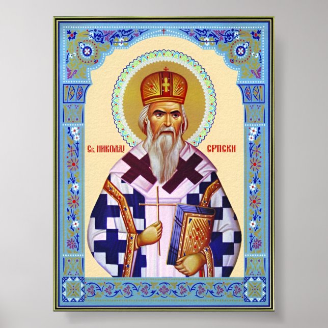 Saint Nikolai Serbisch Poster (Vorne)