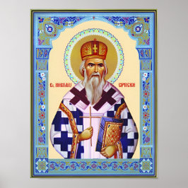 Saint Nikolai Serbisch Poster