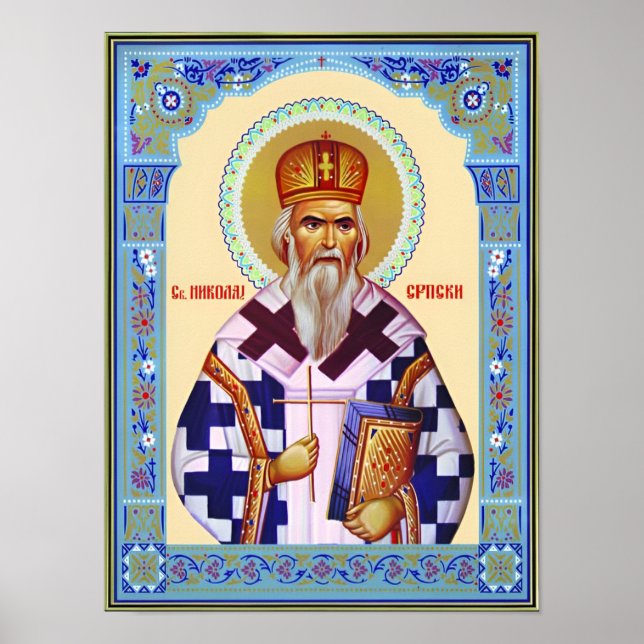 Saint Nikolai Serbisch Poster (Vorne)