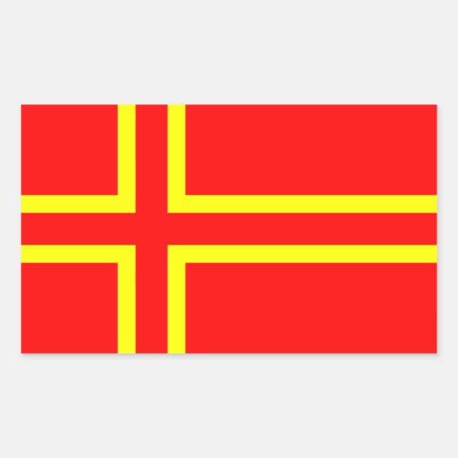 Saint-Olaf-Kreuz Rechteckiger Aufkleber (Vorderseite)