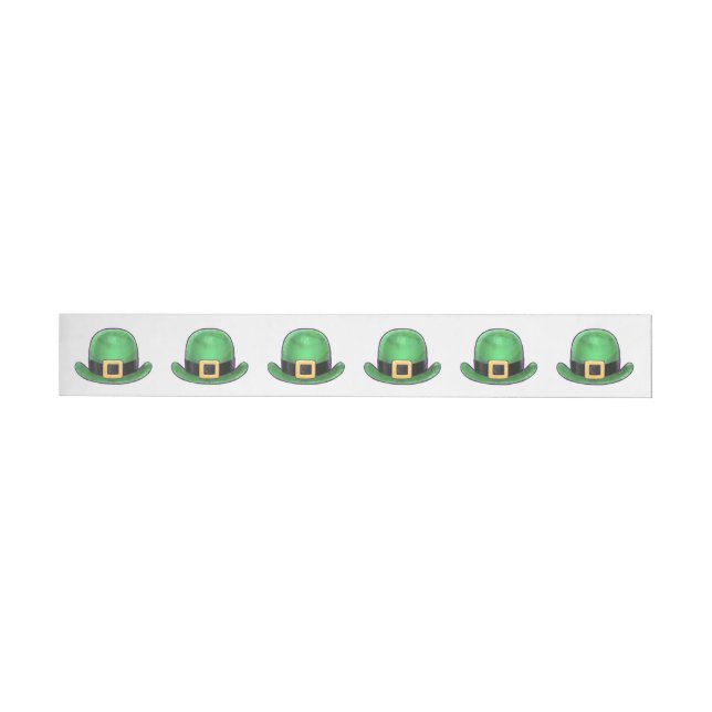 Saint Paddys Day Green Derby Hat Rundum-Adressaufkleber (Person)