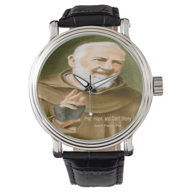 Saint Padre Pio Armbanduhr (Vorderseite)