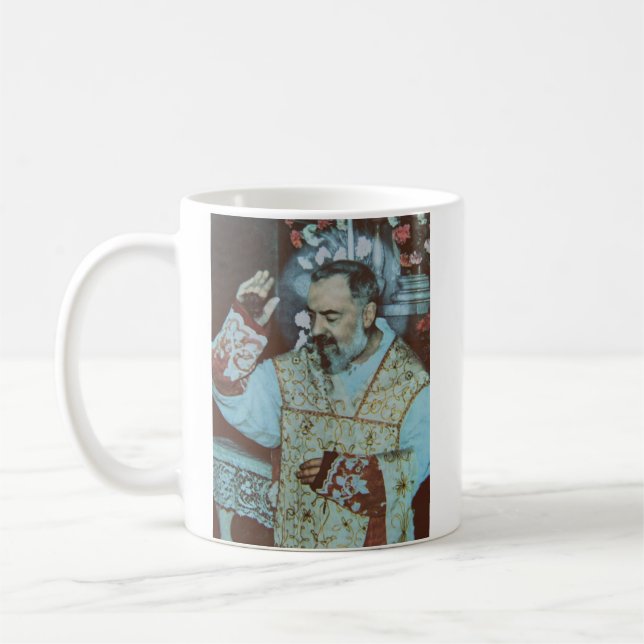 Saint Padre Pio Kaffeetasse (Links)