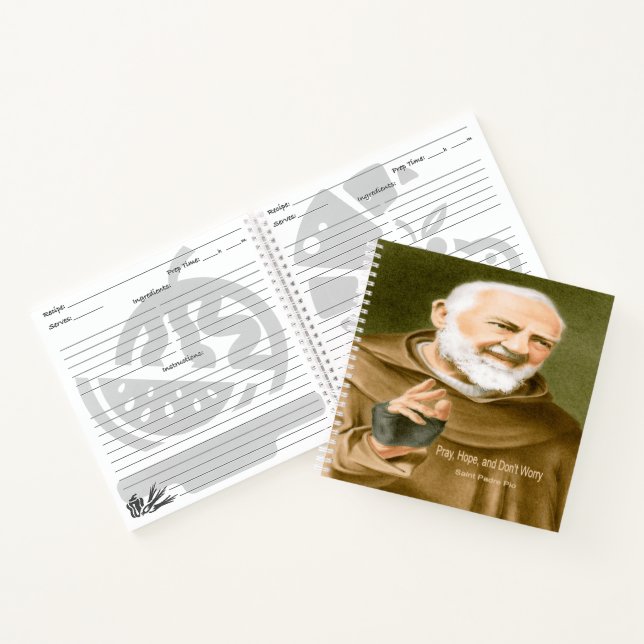 Saint Padre Pio Notizbuch (Innenseite)