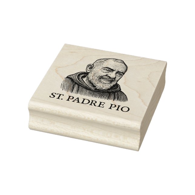 Saint Padre Pio Traditionelles Gravieren Gummistempel (Stempel)