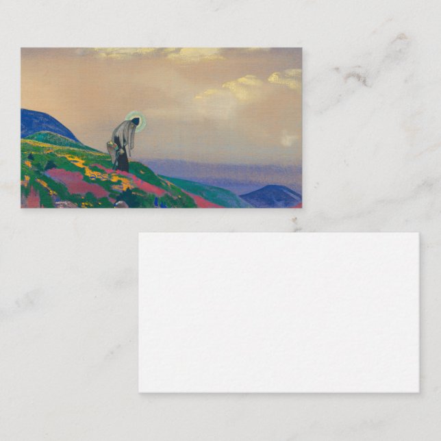 Saint Panteleimon the Healer von Nicholas Roerich Visitenkarte (Vorne/Hinten)