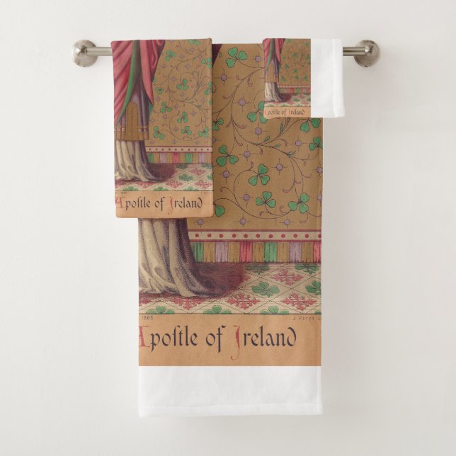 Saint Patrick Apostle von Irland Badhandtuch Set (Insitu)