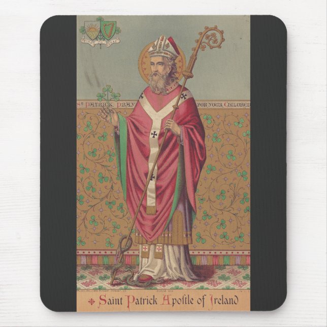 Saint Patrick Apostle von Irland Mousepad (Vorne)