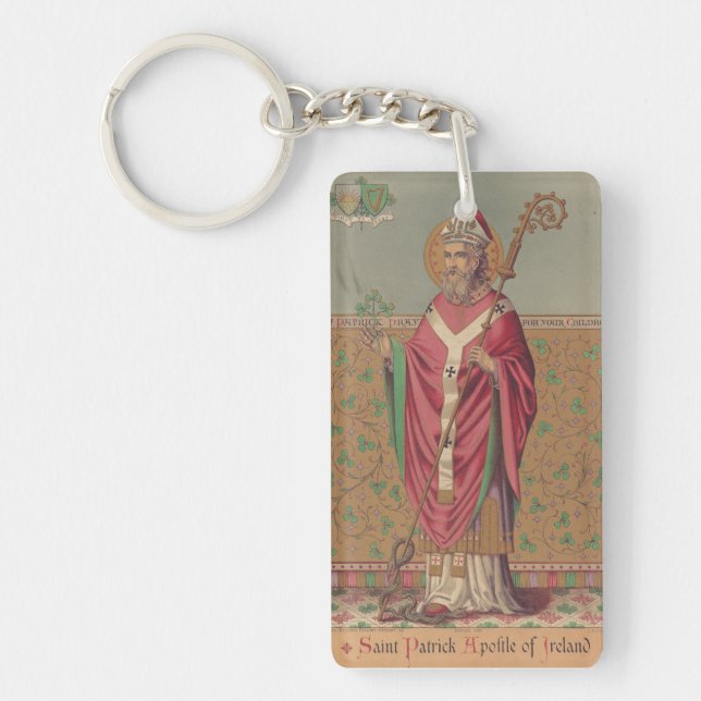 Saint Patrick Apostle von Irland Schlüsselanhänger (Vorderseite)