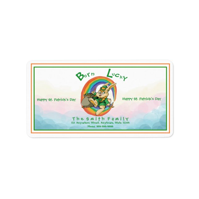 Saint Patrick Day Adressaufkleber (Vorne)