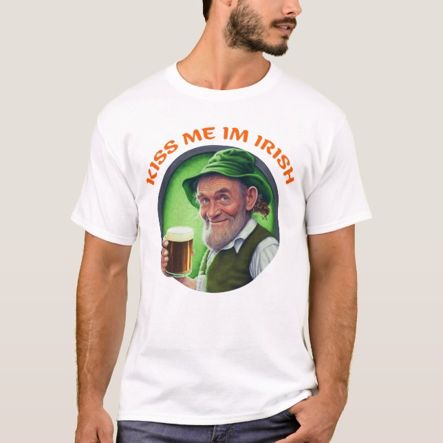 Saint Patrick Day Gift Shirt | Küss me im irish (Vorderseite)