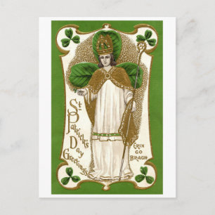 Saint Patrick, Kleeblatt Postkarte