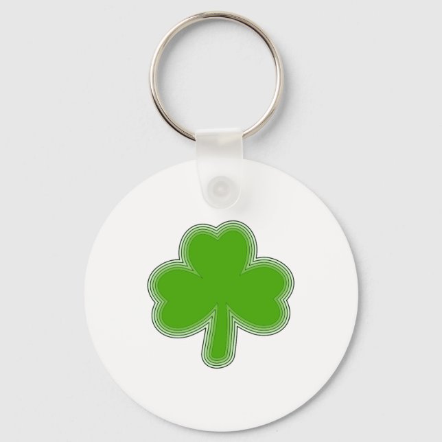 Saint-Patrick-Kleeblatt Zeichnend Schlüsselanhänger (Vorderseite)