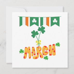 Saint Patrick März Feiertagskarte