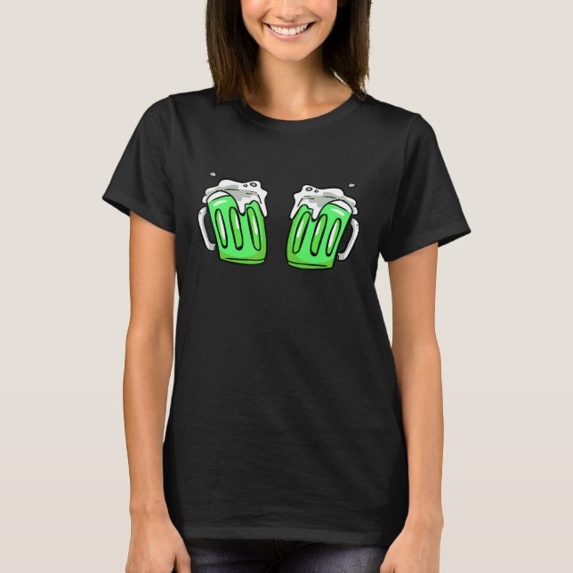 Saint Patrick S Day Happy Graphic Beer Drink Gr T-Shirt (Vorderseite)