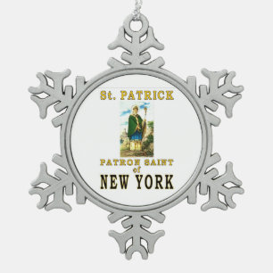 SAINT PATRICK SCHNEEFLOCKEN Zinn-Ornament