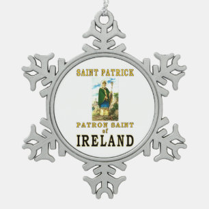 SAINT PATRICK SCHNEEFLOCKEN Zinn-Ornament