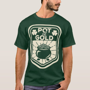 Saint Patrick Tag Outfit Lustiger Topf Gold Irisch T-Shirt