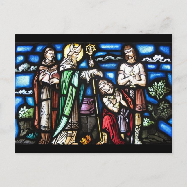 Saint Patrick und seine Anhänger Postkarte (Vorderseite)