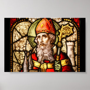 Saint Patrick Vintag gestettetes Glasbild Poster