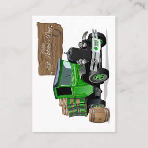 Saint Patrick Vintager Cartoon Weihnachtsfeuerwage Visitenkarte