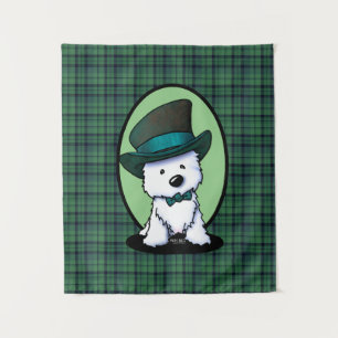 Saint Patrick Westie KiniArt Wandteppich