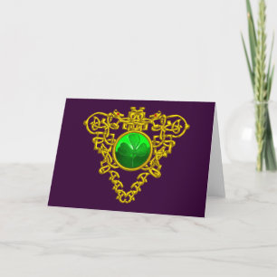 SAINT PATRICK'S CELTIC HEART,lila,weiß Karte