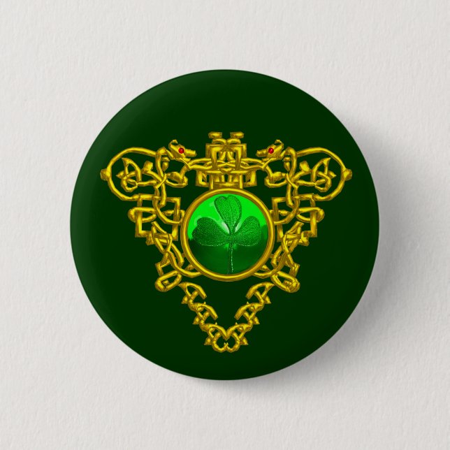 SAINT PATRICK'S CELTIC HERART BUTTON (Vorderseite)