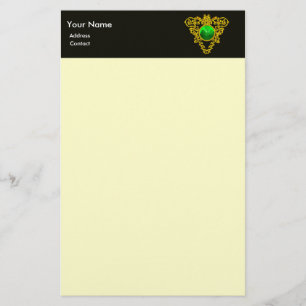 SAINT PATRICK'S CELTIC HERART, KLEEBLATT Cream Briefpapier