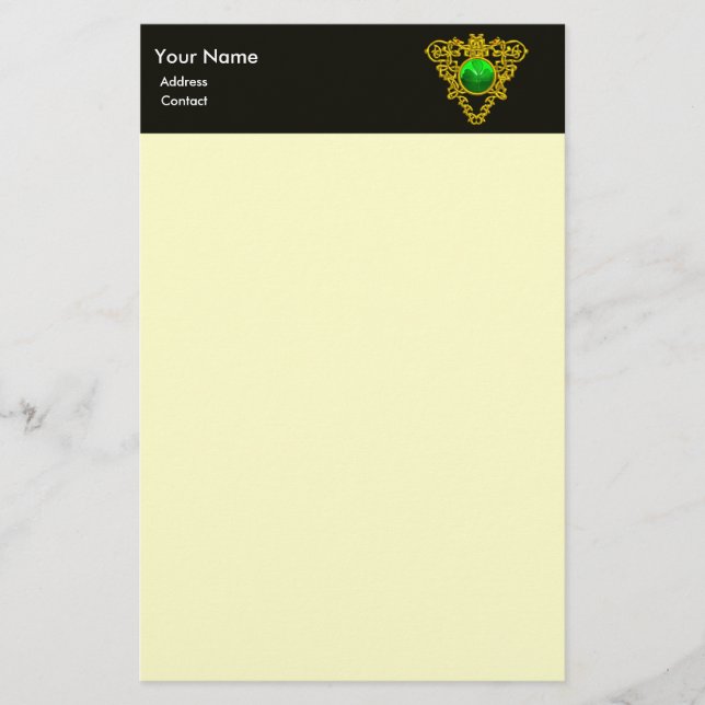 SAINT PATRICK'S CELTIC HERART, KLEEBLATT Cream Briefpapier (Vorderseite)