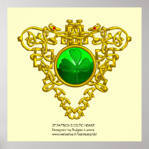 SAINT PATRICK'S CELTIC HERART, KLEEBLATT POSTER