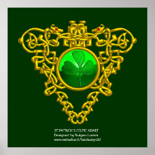SAINT PATRICK'S CELTIC HERART, KLEEBLATT POSTER