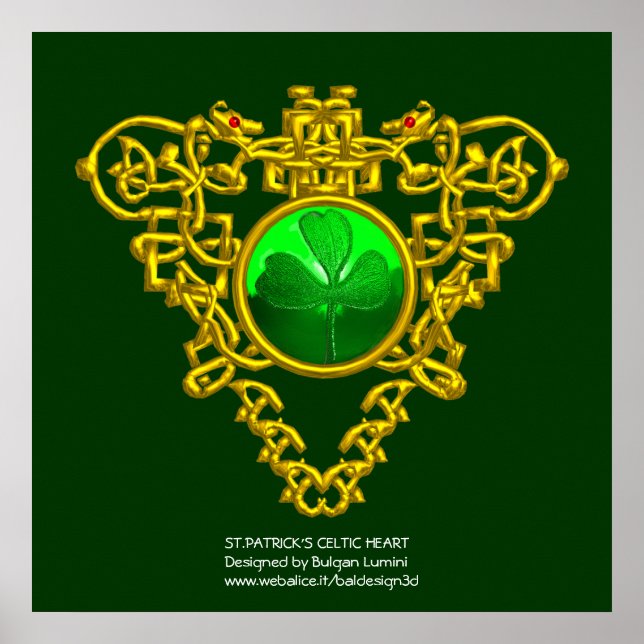 SAINT PATRICK'S CELTIC HERART, KLEEBLATT POSTER (Vorne)