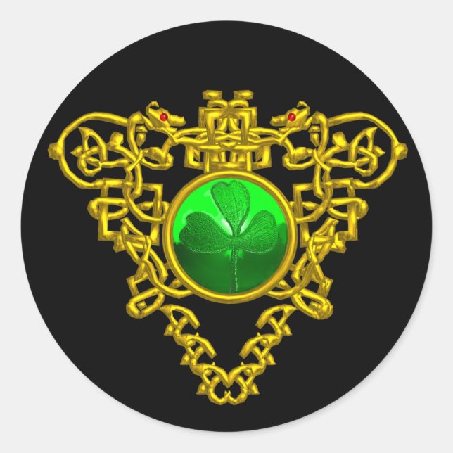 SAINT PATRICK'S CELTIC HERART RUNDER AUFKLEBER (Vorderseite)