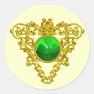 SAINT PATRICK'S CELTIC HERART RUNDER AUFKLEBER