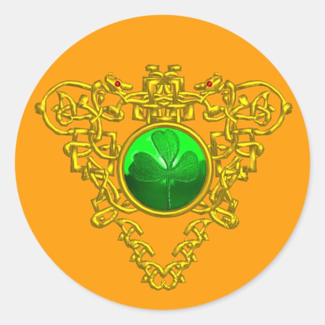 SAINT PATRICK'S CELTIC HERART RUNDER AUFKLEBER (Vorderseite)