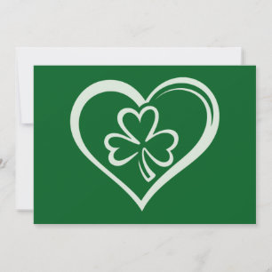 Saint Patrick's Day Funny Kleeblatt Herz Irish Einladung