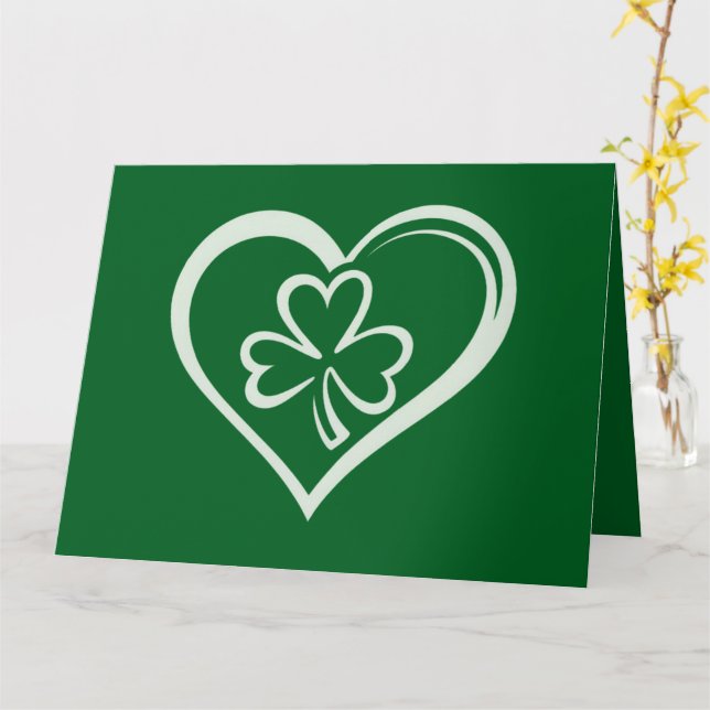 Saint Patrick's Day Funny Kleeblatt Herz Irish Karte (Gelbe Blume)