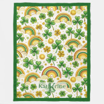 Saint Patrick's Day Goldtopf Regenbogen Shamrocks