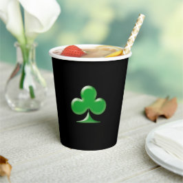 Saint Patrick's Day grünes schwarzes Kleeblatt Kle Pappbecher