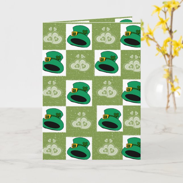 Saint Patrick's Day Grußkarte hat Herz Karte (Gelbe Blume)