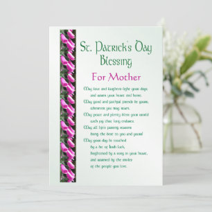 Saint Patrick's Day Irish Segen für Mutter Holi Feiertagskarte