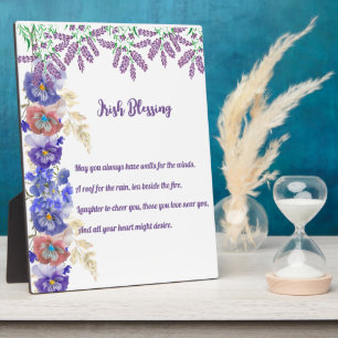 Saint Patrick's Day Irish Sessing Floral Collage Fotoplatte